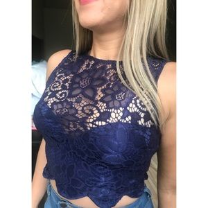 Laced Joaquin Blanco Crop Top